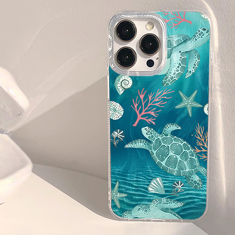 Xiaomi Redmi Note 14 - Silk texture Teal ocean Animal Summer